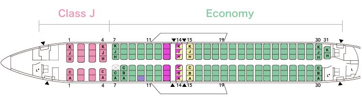 In-flight Seating Arrangement Diagram