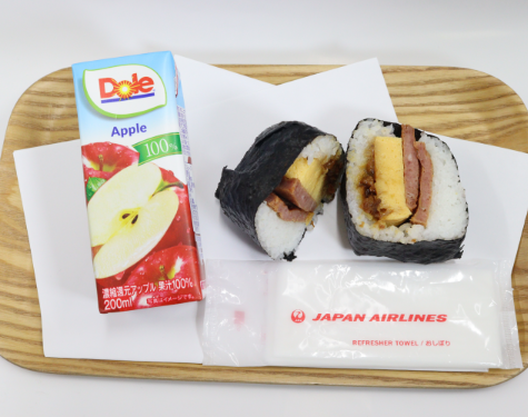 Pork & Egg Rice Ball & Apple Juice